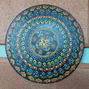 Mandala festés akrillal bakelit lemezre 2db - Meska.hu