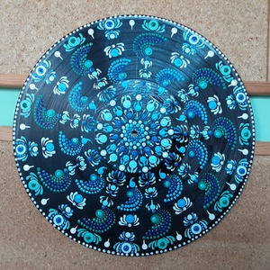 Mandala festés akrillal bakelit lemezre 2db - otthon & életmód - dekoráció - dísztárgy - Meska.hu