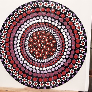 Mandala festés akrillal bakelit lemezre  - otthon & életmód - dekoráció - dísztárgy - Meska.hu