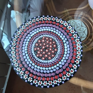 Mandala festés akrillal bakelit lemezre  - otthon & életmód - dekoráció - dísztárgy - Meska.hu