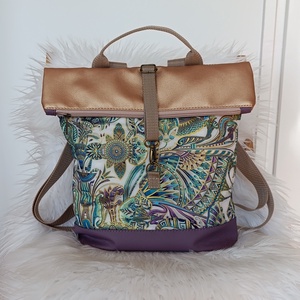 Műbőr rolltop hátizsák, Táska & Tok, Hátizsák, Roll top hátizsák, Varrás, MESKA