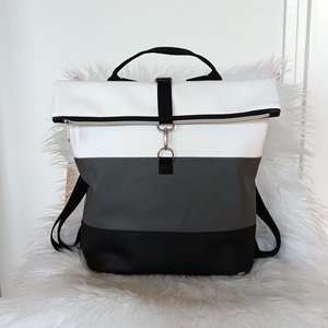 Tricolor rolltop hátizsák  - Meska.hu