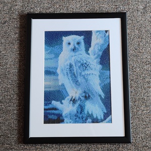 Hóbagoly Diamond paiting falikép, Otthon & Életmód, Dekoráció, Kép & Falikép, 3d képek, Mozaik, MESKA