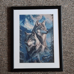 Farkasok a hegyekben Diamond paiting falikép, Otthon & Életmód, Dekoráció, Kép & Falikép, Táblakép, Mozaik, MESKA