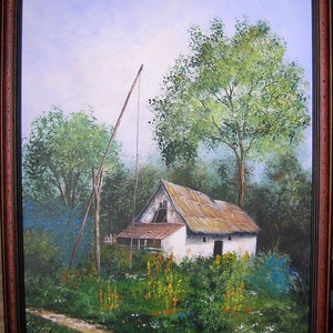 Elhagyott tanya - festmény -  - Meska.hu