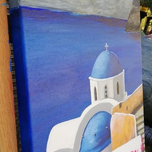 Santorini - festmény - művészet - festmény - akril - Meska.hu Santorini - festmény - művészet - festmény - akril - Meska.hu