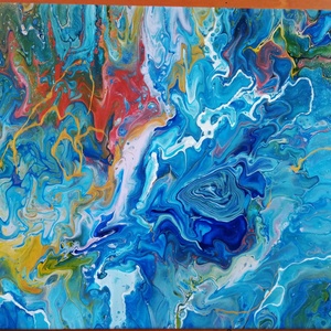 Fluid akril festmény - művészet - festmény - akril - Meska.hu