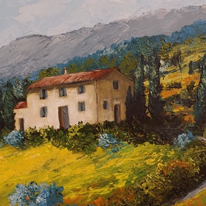 Toszkán utakon - festmény - művészet - festmény - akril - Meska.hu