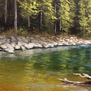 Kavicsos part - festmény - művészet - festmény - olajfestmény - Meska.hu