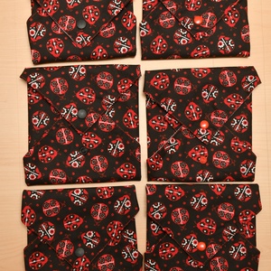 Újraszalvéta patenttal - katicás, Otthon & Életmód, Konyhafelszerelés, tálalás, Konyhai textil, Szalvéta, Varrás, MESKA