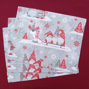 Kispárna huzat - piros manós - Meska.hu