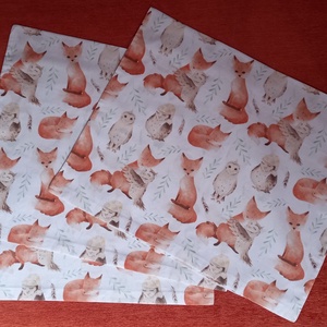 Kispárna huzat - bagoly és róka, Játék & Sport, Ovis felszerelés, Ovis párna, kispárna, Varrás, MESKA