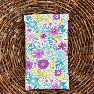 Virágos mobiltok több színben, 12x20cm, pikk-pakk zárral, Táska & Tok, Pénztárca & Más tok, Telefontok, Varrás, MESKA