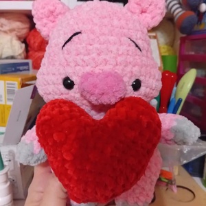 Kupidó szív, Játék & Sport, Plüssállat & Játékfigura, Malac, Horgolás, MESKA