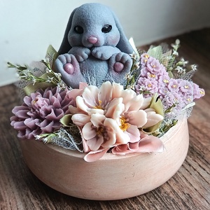 Húsvéti asztaldísz, Ünnepi díszek, dekorációk, Húsvéti díszek és dekorációk, Húsvéti asztaldíszek, Gipszöntés, Gyertya-, mécseskészítés, MESKA