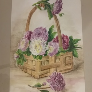 Őszirózsák kosárban - Meska.hu