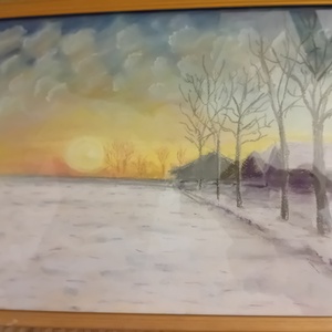 Téli naplemente  - Meska.hu