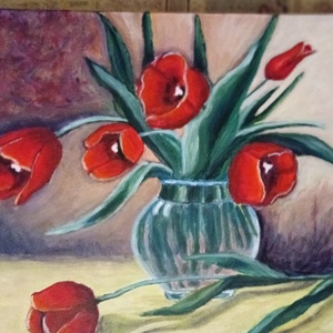 Tulipán vázában - Meska.hu