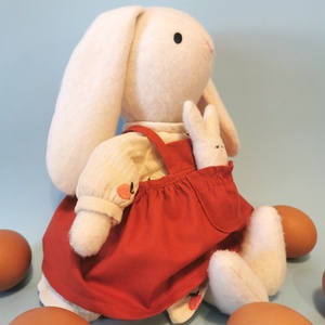 Öltöztethető baba, pihe-puha, nagy Nyuszi Mama, pici Zsebnyuszival - játék & sport - plüssállat & játékfigura - nyuszi - Meska.hu