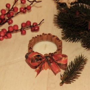 Gyertya - karácsony - karácsonyi lakásdekoráció - karácsonyi fénydekoráció - Meska.hu