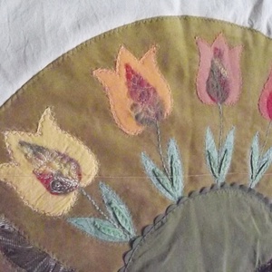 Falikép  szarvasokkal, tulipánokkal 150 x 100 cm -  - Meska.hu