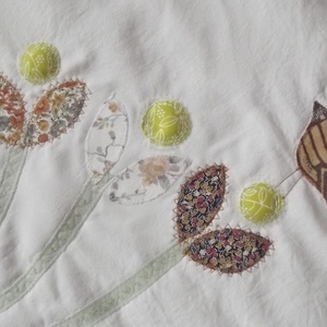 Falikép  szarvassal, tulipánokkal, 160x80 cm - otthon & életmód - babaszoba, gyerekszoba - falvédő gyerekszobába - Meska.hu