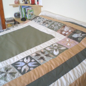 Ágytakaró franciaágyra, Otthon & Életmód, Lakástextil, Ágytakaró, Patchwork, foltvarrás, MESKA