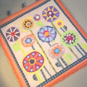 Virágoskert - falikép 50x50 cm - otthon & életmód - lakástextil - falvédő - Meska.hu