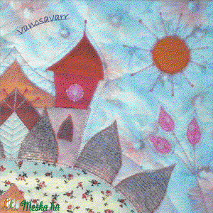 Váras falikép 80 x 100 cm -  - Meska.hu