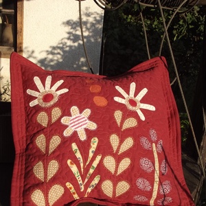 Virágos párna 50x50 cm, Otthon & Életmód, Lakástextil, Párna & Párnahuzat, Patchwork, foltvarrás, MESKA