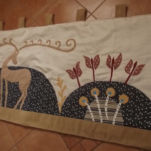 Falvédő szarvassal 200 x 70 cm - Meska.hu
