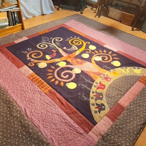 Életfás ágytakaró 240 x 220 cm - otthon & életmód - lakástextil - ágytakaró - Meska.hu