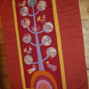 Életfás ágytakaró egyszemélyes ágyra, 120 x 200 cm - otthon & életmód - lakástextil - ágytakaró - Meska.hu