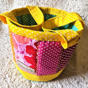 Henger alakú textil tároló fülekkel - táska & tok - bevásárlás & shopper táska - shopper, textiltáska, szatyor - Meska.hu