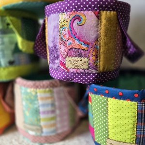 Henger alakú textil tároló fülekkel - táska & tok - bevásárlás & shopper táska - shopper, textiltáska, szatyor - Meska.hu