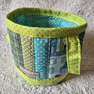Henger alakú textil tároló fülekkel - táska & tok - bevásárlás & shopper táska - shopper, textiltáska, szatyor - Meska.hu