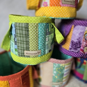 Henger alakú textil tároló fülekkel - táska & tok - bevásárlás & shopper táska - shopper, textiltáska, szatyor - Meska.hu