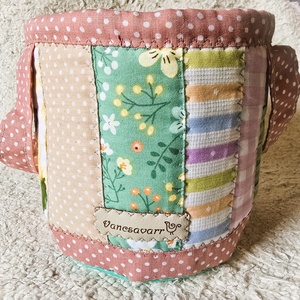 Henger alakú textil tároló fülekkel - táska & tok - bevásárlás & shopper táska - shopper, textiltáska, szatyor - Meska.hu