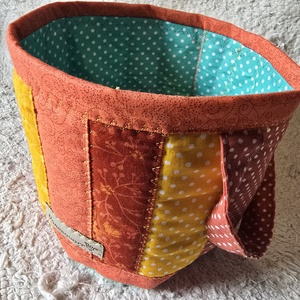 Henger alakú textil tároló fülekkel - táska & tok - bevásárlás & shopper táska - shopper, textiltáska, szatyor - Meska.hu