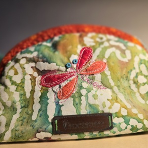 Szitakötős, batikolt mintás neszesszer, Táska & Tok, Neszesszer, Patchwork, foltvarrás, MESKA
