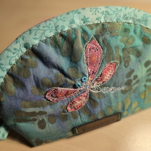 Szitakötős, batikolt mintás neszesszer - táska & tok - neszesszer - Meska.hu