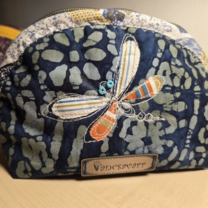Szitakötős, batikolt mintás neszesszer - táska & tok - neszesszer - Meska.hu