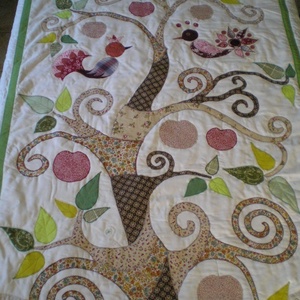 Életfás ágytakaró egyszemélyes ágyra -  - Meska.hu