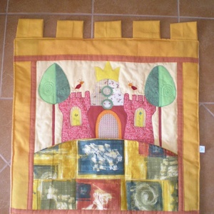 Mesefalvédő, tárolózsebekkel 70 x 60 cm - otthon & életmód - babaszoba, gyerekszoba - falvédő gyerekszobába - Meska.hu