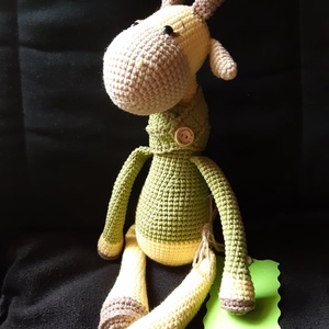 Sálas, zsiráf fiú, amigurumi - játék & sport - plüssállat & játékfigura - zsiráf - Meska.hu
