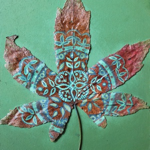 vadszőlő mandala, Otthon & Életmód, Dekoráció, Fali és függő dekoráció, Falra akasztható dekor, Festészet, Festett tárgyak, MESKA