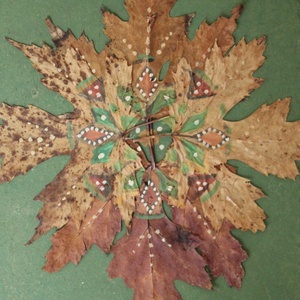 falevél mandala, Otthon & Életmód, Dekoráció, Spiritualitás, Mandala, Festészet, Festett tárgyak, MESKA