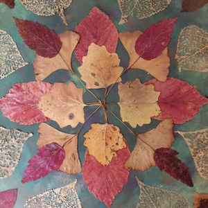 falevél mandala, nagy, Otthon & Életmód, Dekoráció, Spiritualitás, Mandala, Újrahasznosított alapanyagból készült termékek, MESKA