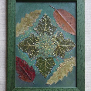 falevél mandala 4 - otthon & életmód - dekoráció - spiritualitás - mandala - Meska.hu