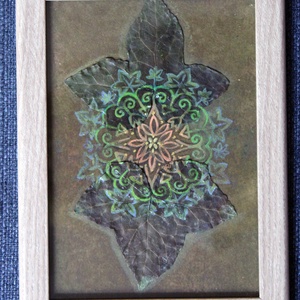 falevél mandala 6 - otthon & életmód - dekoráció - spiritualitás - mandala - Meska.hu